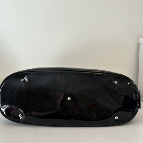 DAK’s of London silver/cream leather black patent leather shoulder bag - Picture 4 of 13